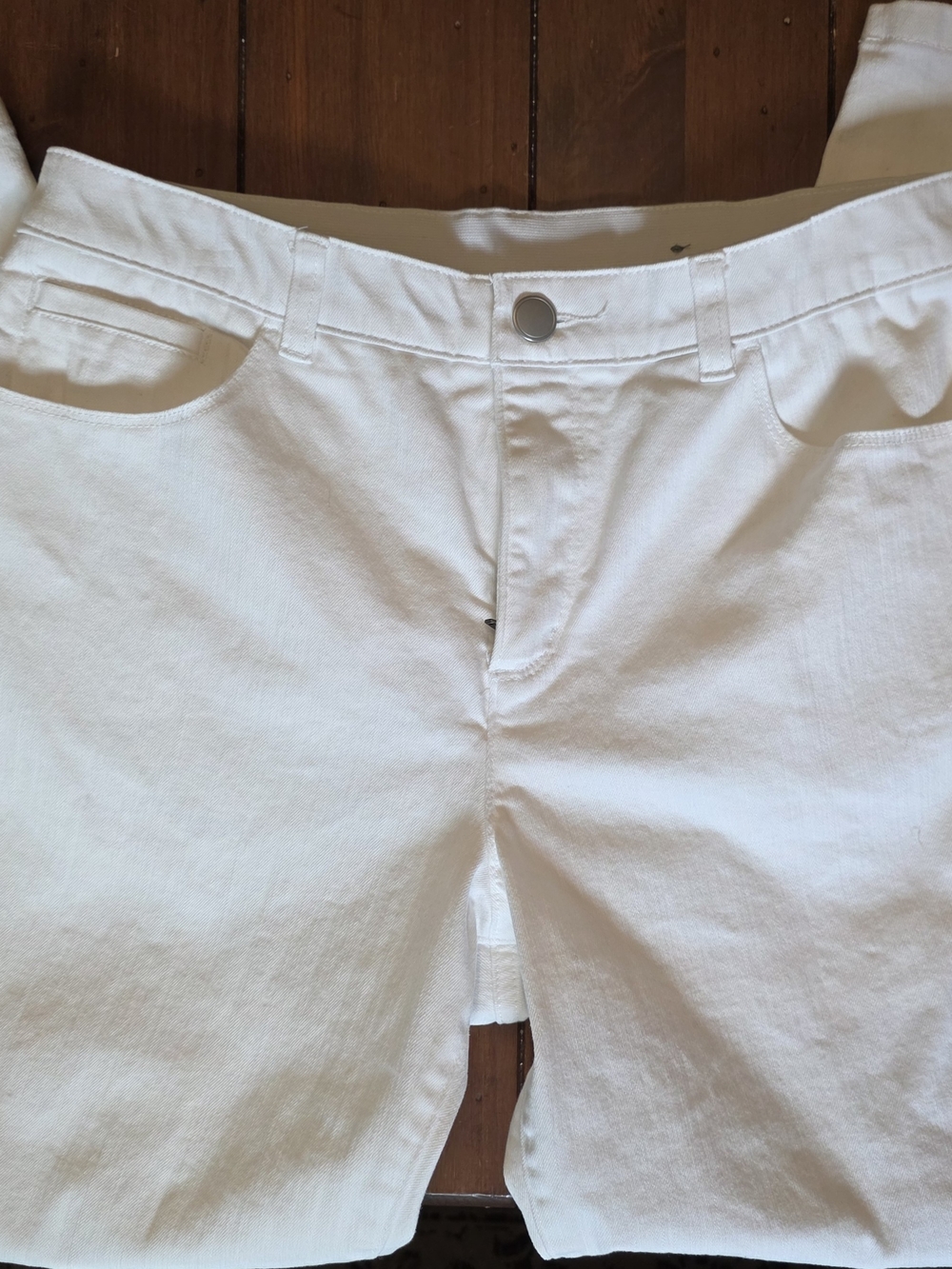 Christopher & Banks White Straight-Leg Pants - Clean Everyday Style
